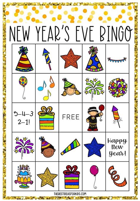 New Year S Bingo Printable